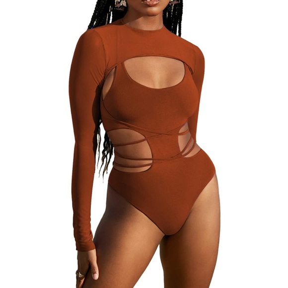 Women's Sexy Cutout One Piece Swimsuit Size Small - Picture 2 of 6